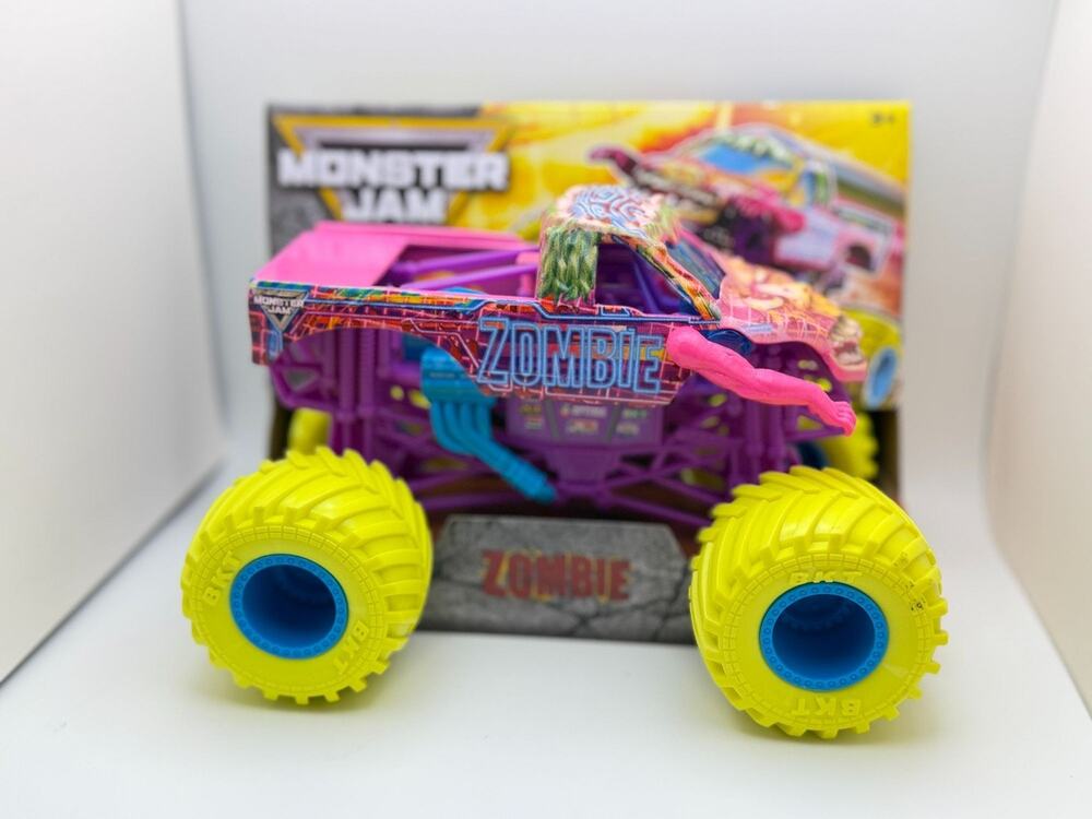 Monster Jam Zombie Monster Truck Series 28 Collectible With Bright Yellow Wheels